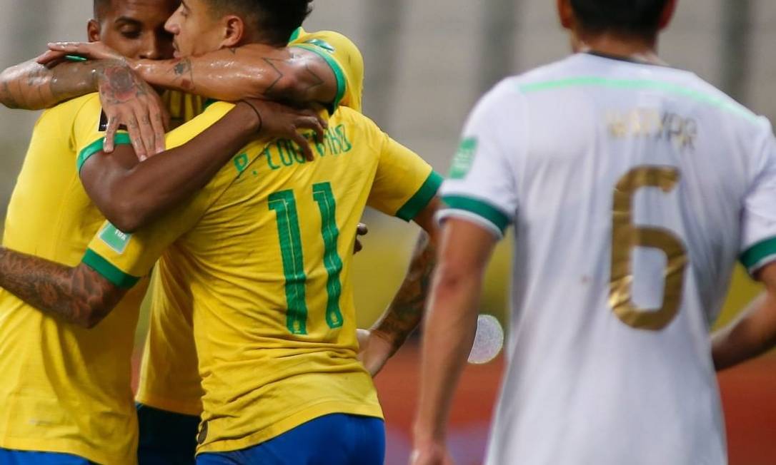 Jogadores comemorando gol contra a Bolívia Foto: Reprodução - Instagram 