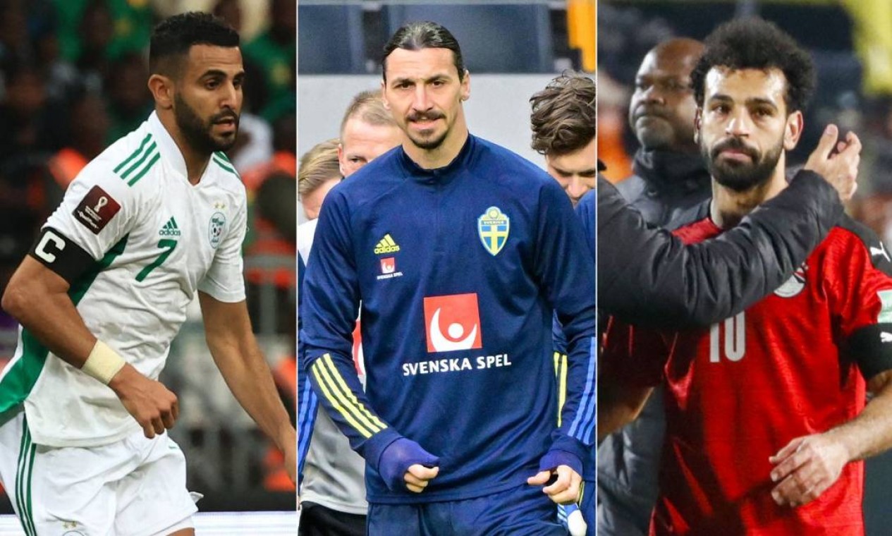 Mahrez, Ibrahimovic e Salah estão fora da Copa Foto: Copa