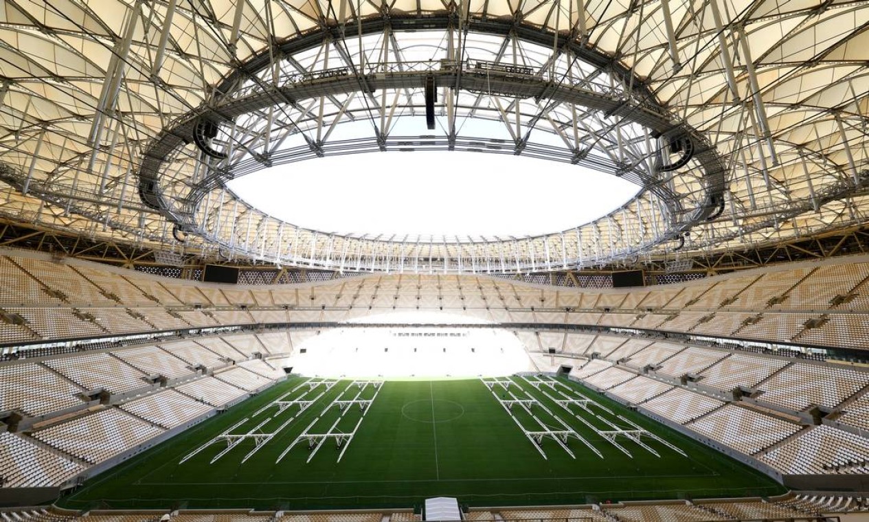 Visão geral: Estádio Lusail foi o último, dos oito restádios da Copa, a ser concluído Foto: PAWEL KOPCZYNSKI / REUTERS