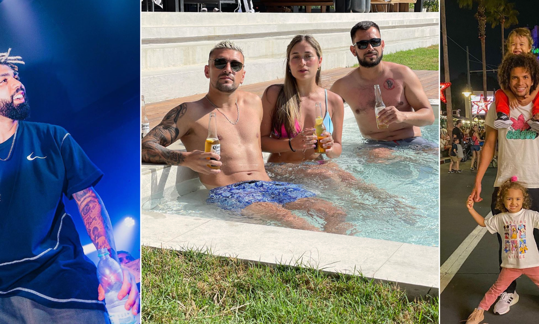 Trap, resort e Disney: como estão sendo as férias dos jogadores do Flamengo; veja fotos Foto: Reprodução / Instagram