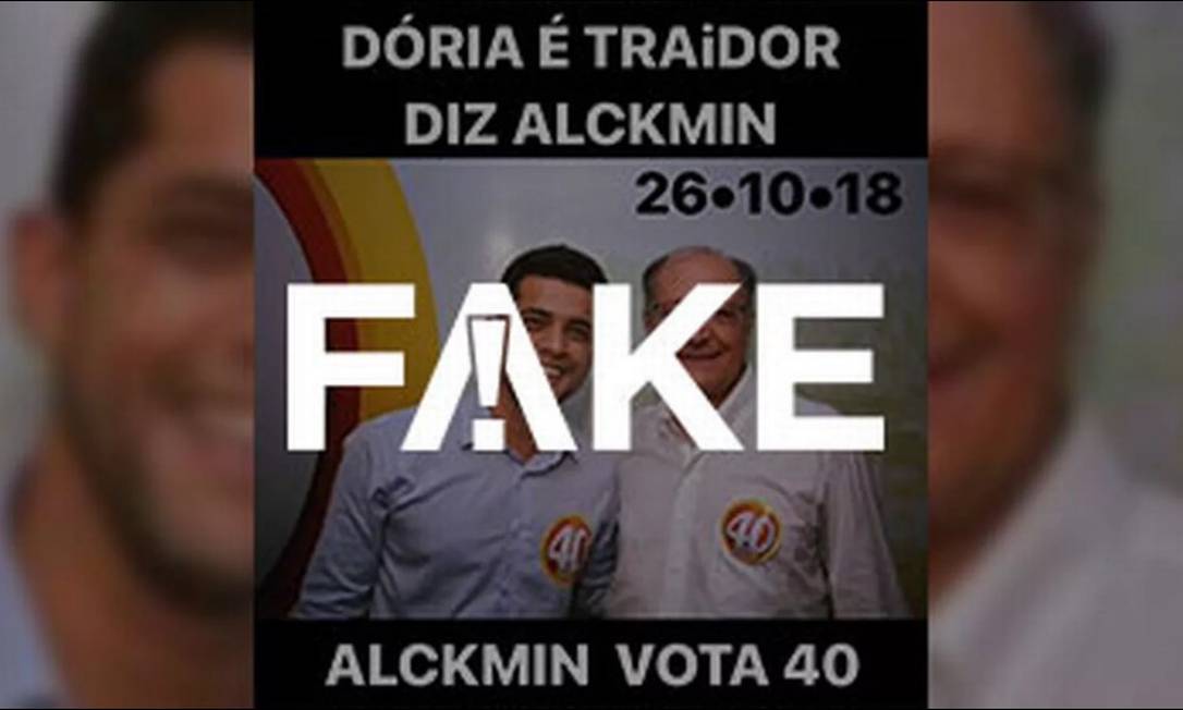 Texto que acompanha foto diz que ex-governador Geraldo Alckmin vota 40, mas imagem é da eleição passada Foto: Reprodução