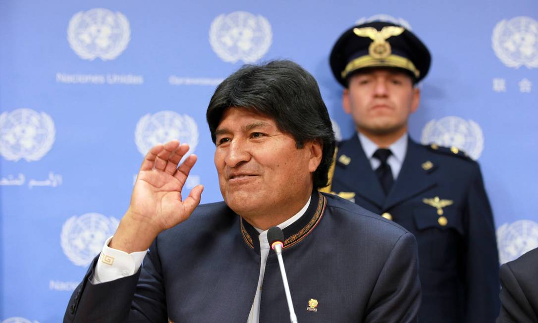 
Evo Morales, presidente boliviano, em discurso na ONU
Foto:
DAVID KARP
/
AP
