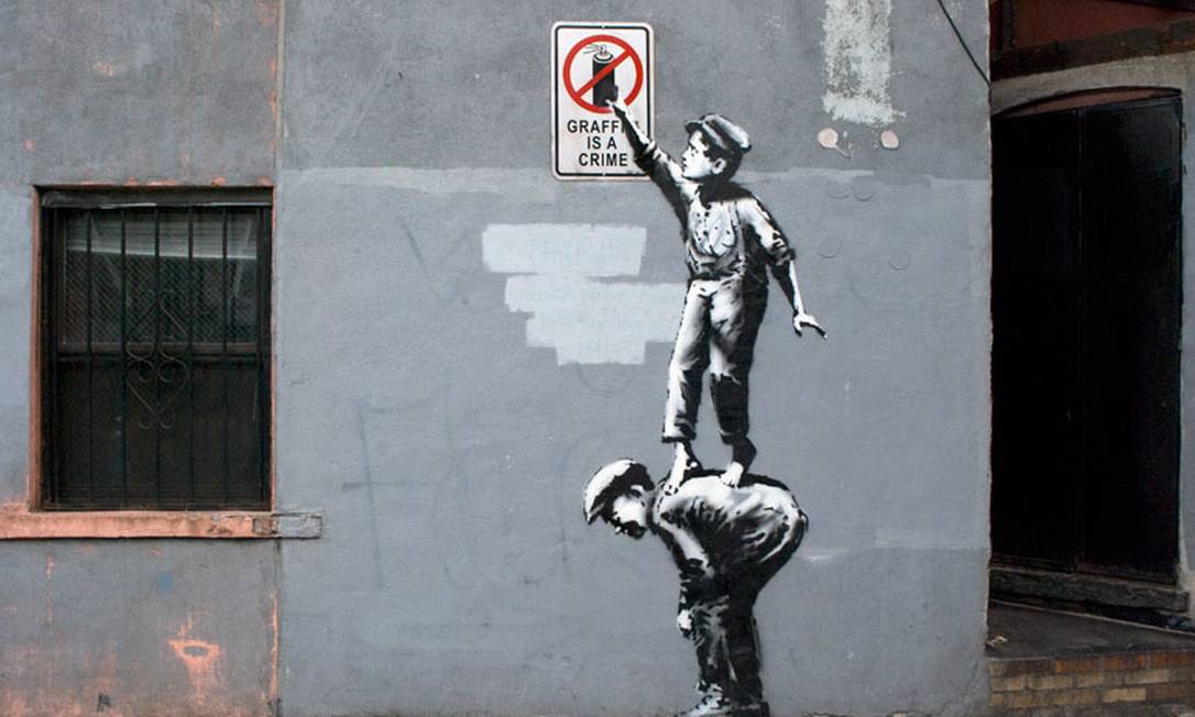 
Grafite de Banksy em Nova York
