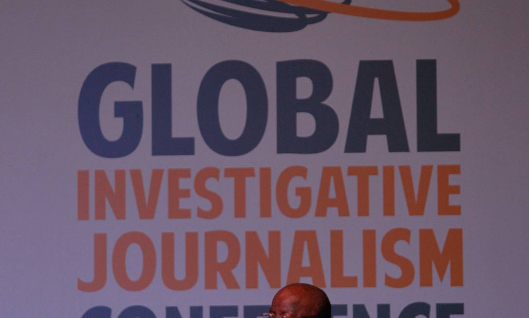 
Joaquim Barbosa participa da 8ª Conferência Global de Jornalismo investigativo
Foto: Pedro Kirilos / O Globo