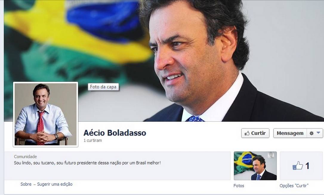 
Sátira do senador Aécio Neves no Facebook
Foto: Reprodução