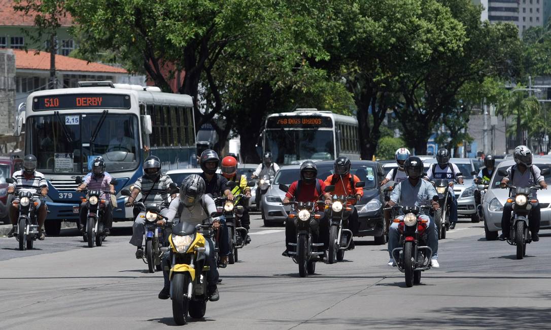 
Transporte individual: elevação no número de motos, principalmente nas regiões Norte e Nordeste
Foto: Hans von Manteuffel / O Globo