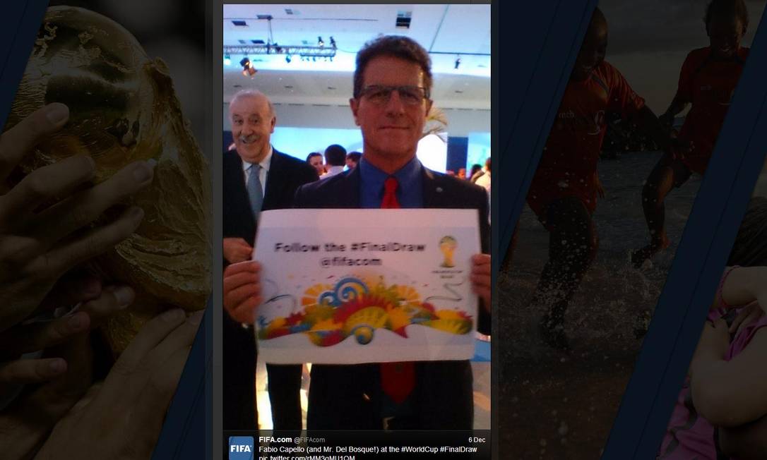 
Vicente del Bosque roubou a cena na foto promocional da Fifa, e a imagem viralizou
Foto: Reprodução da internet