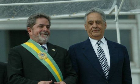 Lula em 2002, durante sua posse na Presidência da República Foto: Jorge William / Arquivo O Globo