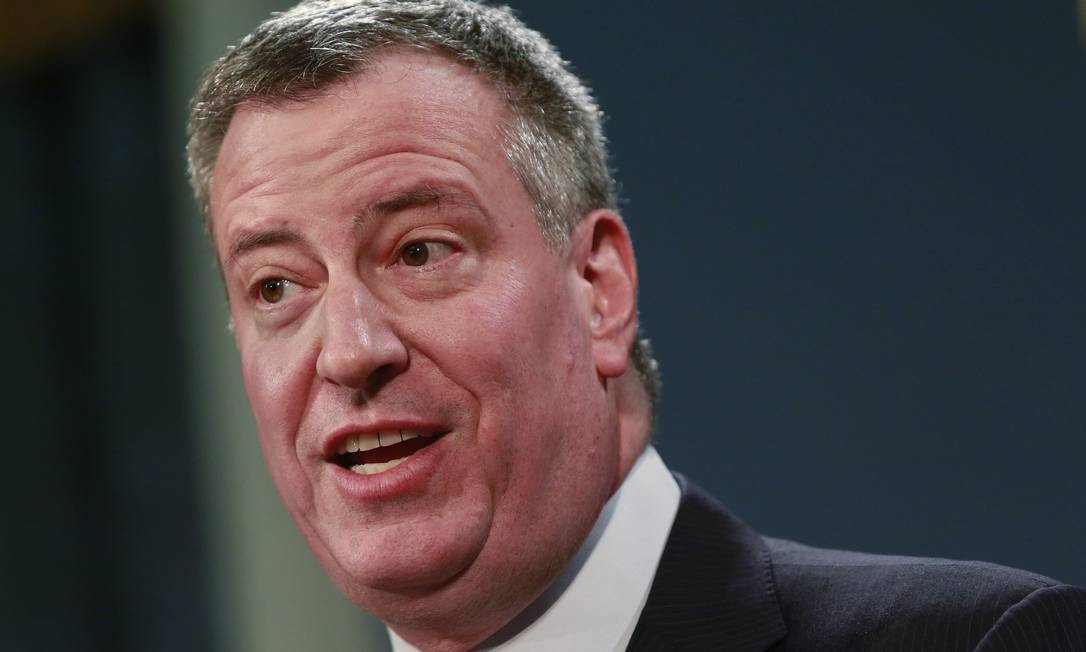 
O prefeito de Nova York, Bill de Blasio
Foto: Reuters-24-1-2014