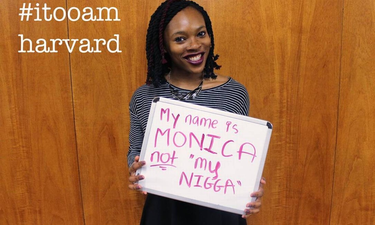 Com elenco todo formado por negros, peça “Eu também sou Harvard” estreia em 7 de março na universidade americana. “Meu nome é Mônica, não ‘minha nega’”, diz quadro Foto: Reprodução/Facebook