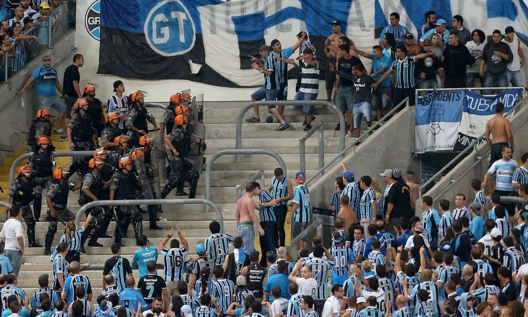 Briga de torcedores pode fazer Grêmio ter portões fechados nas oitavas