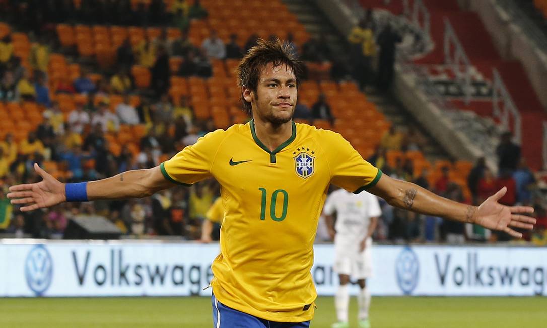 
O Brasil de Neymar ganhou a Copa na simulação feita pelo ‘New York Times’ no Football Manager
Foto:
Siphiwe Sibeko
/
Reuters
