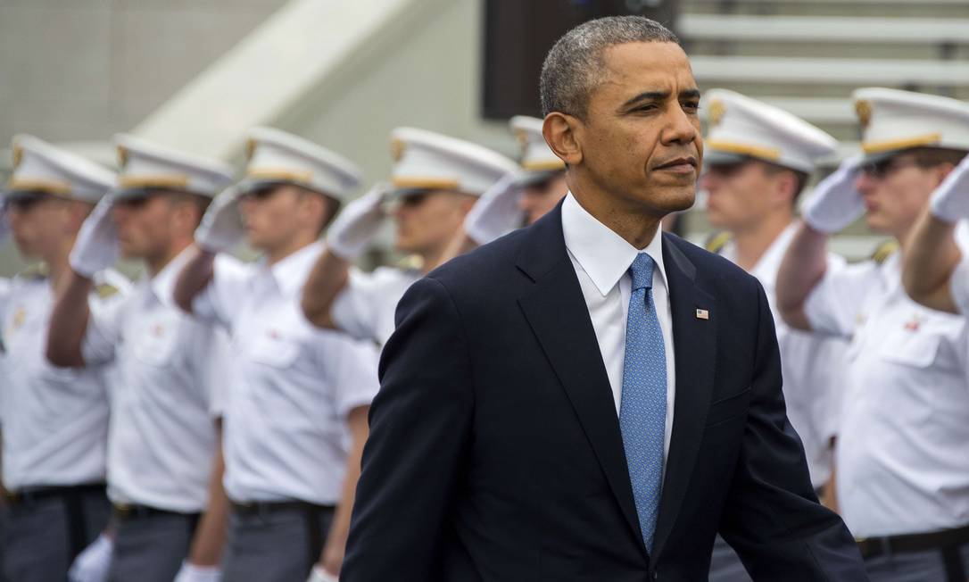 
Presidente Barack Obama chega à Academia Militar de West Point, no estado Nova York
Foto:
JIM WATSON
/
AFP
