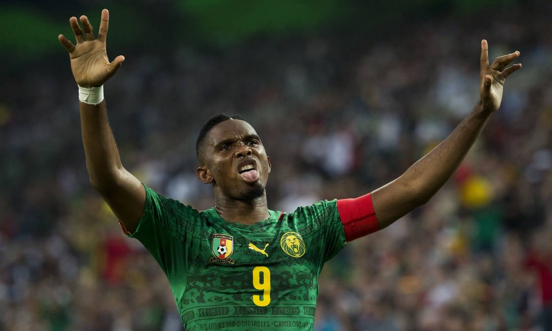 
Samuel Eto'o é a grande estrela de Camarões. Atacante joga seu último mundial e vai enfrentar o Brasil, na primeira fase
Foto:
/
John Macdougall / AFP
