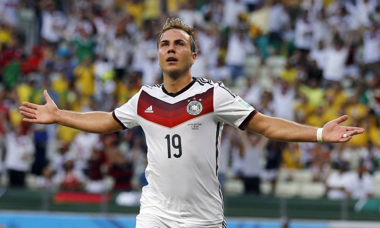 Mario Goetze abriu o placar para a Alemanha, no segundo tempo Foto: Frank Augstein / AP