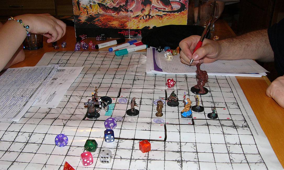 Mesa de 'Dungeons & Dragons' Foto: Reprodução/Wikimedia Commons