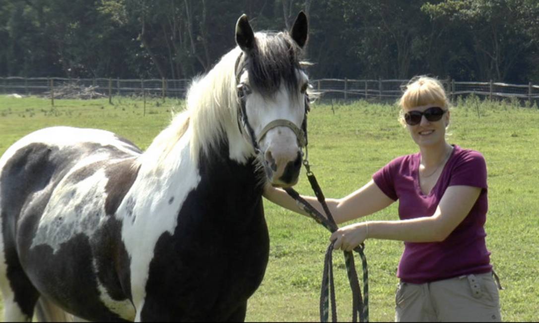 
A pesquisadora Jennifer Wathan com Bartie, um dos cavalos usados no experimento
Foto:
Jennifer Wathan
