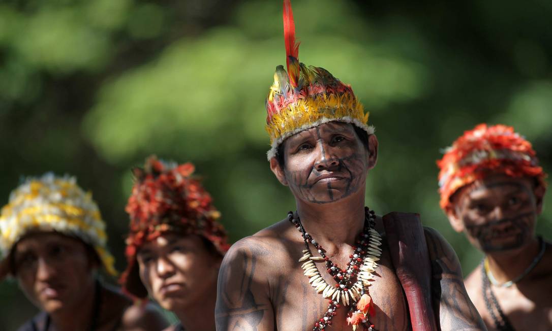 
Afetados: 12% dos atingidos pela obra são indígenas, sendo 51% da etnia Munduruku, que protestou contra a usina em 2013
Foto:
Reuters/11-6-2013
/
Ueslei Marcelino
