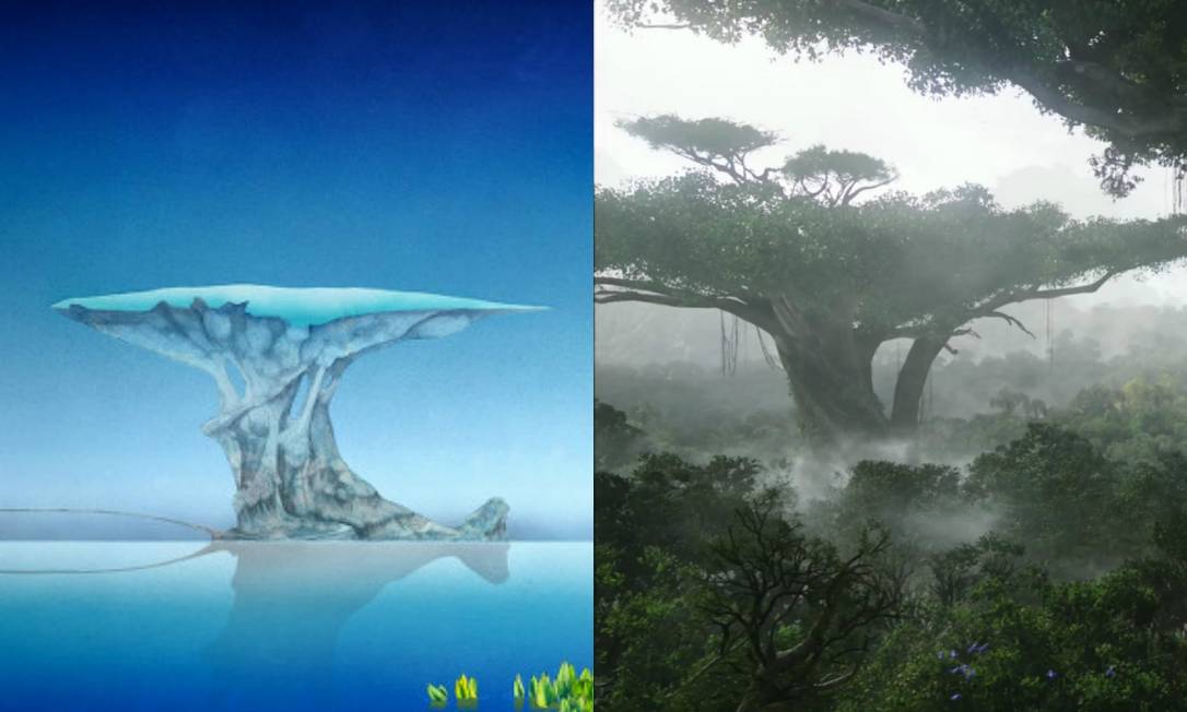 Arte de Roger Dean e cena de 'Avatar': acusações foram consideradas infundadas Foto: Montagem/Divulgação