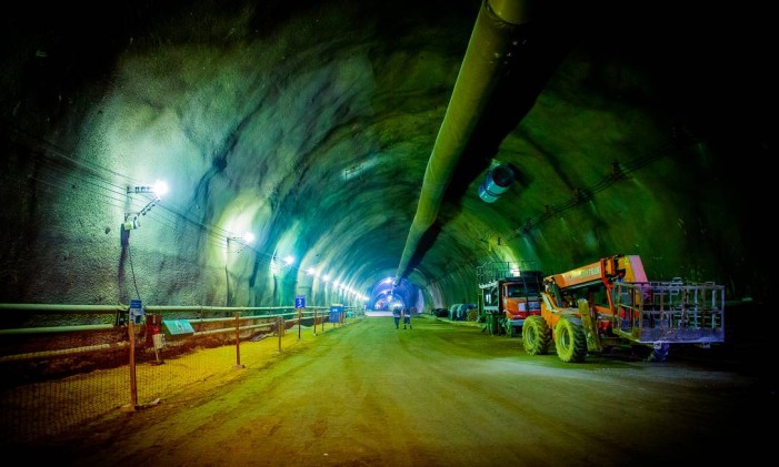 Escavação do túnel de São Conrado Foto: KATARINE ALMEIDA / Divulgação/Linha 4 do Metrô