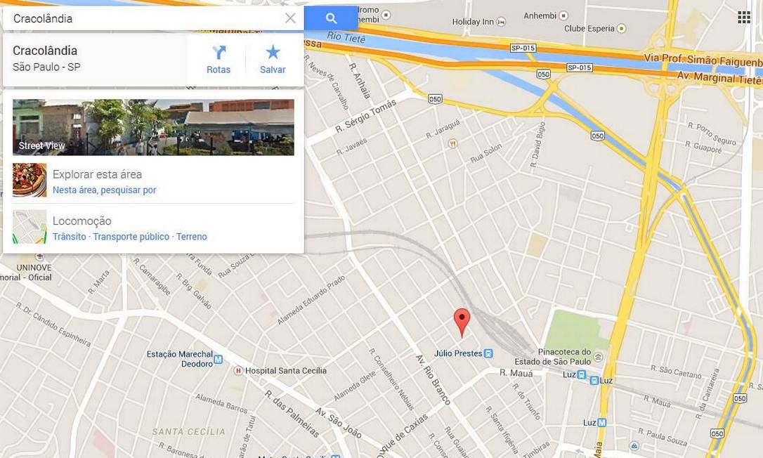 Google Maps identifica região de São Paulo como cracolândia Jornal O