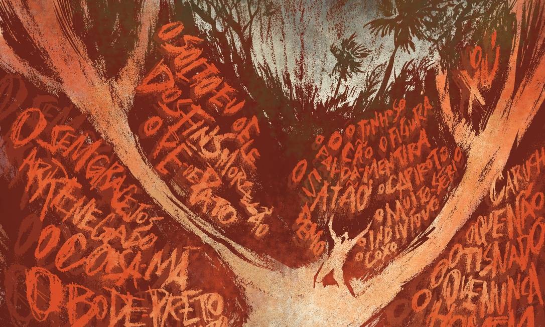 Cena do pacto de Riobaldo com o diabo, no romance de Guimarães Rosa Foto: Reprodução