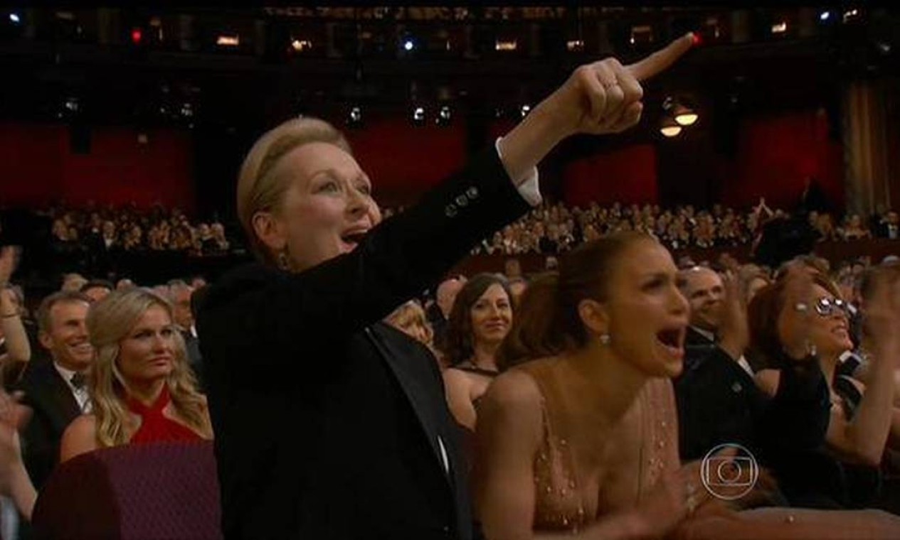 Meryl Streep e Jennifer Lopez apoiam com entusiamos o discurso de Arquette Foto: Reprodução