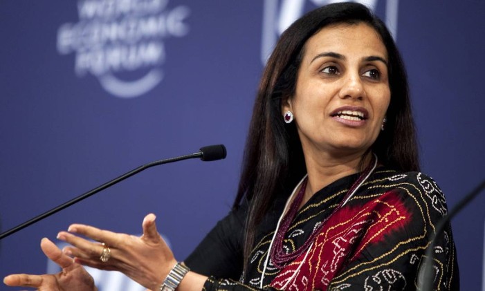 Chanda Kochhar, presidente do ICICI Bank Foto: Prashanth Vishwanathan / Bloomberg