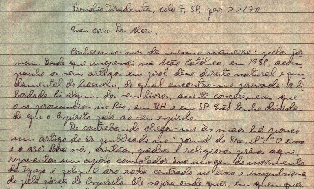 Frei Betto e Alceu Amoroso Lima em cartas de amizade e fé 