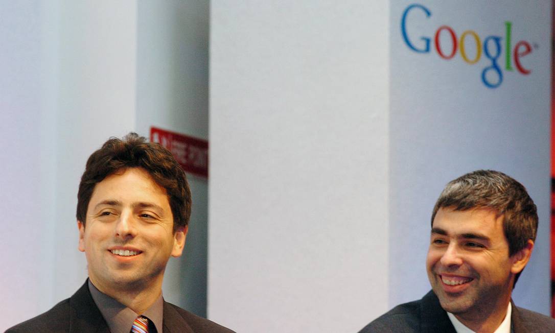 
Larry Page e Sergey Brin, cofundadores do Google
Foto:
John Cogill
/
Bloomberg News
