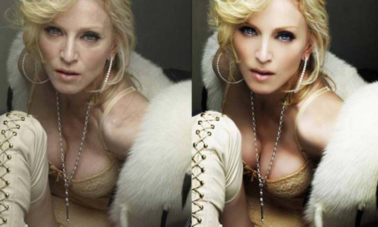 Madonna é outra famosa que já teve várias de suas fotos não retocadas divulgadas na web... Foto: Reprodução