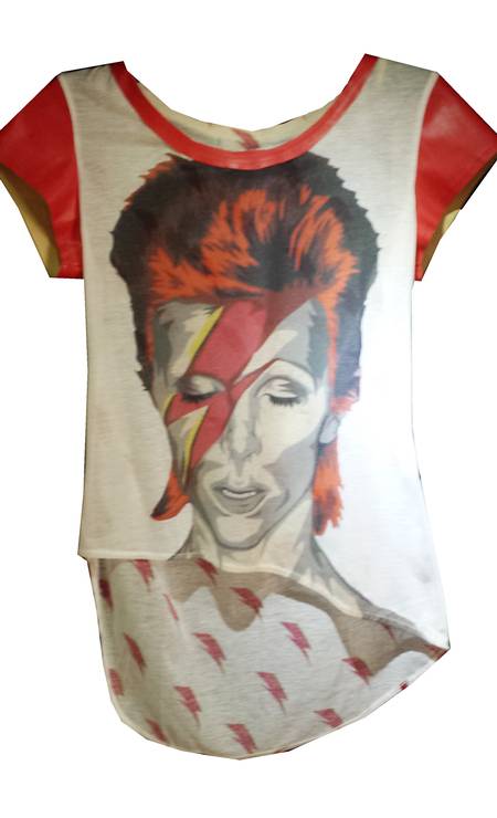 T-shirt David Bowie. De R$149,90 por R$ 89,95 na Up2Date (Barrashopping, 1º Piso, Loja 164 – Tel.: 21 3387-0638) Foto: Divulgação