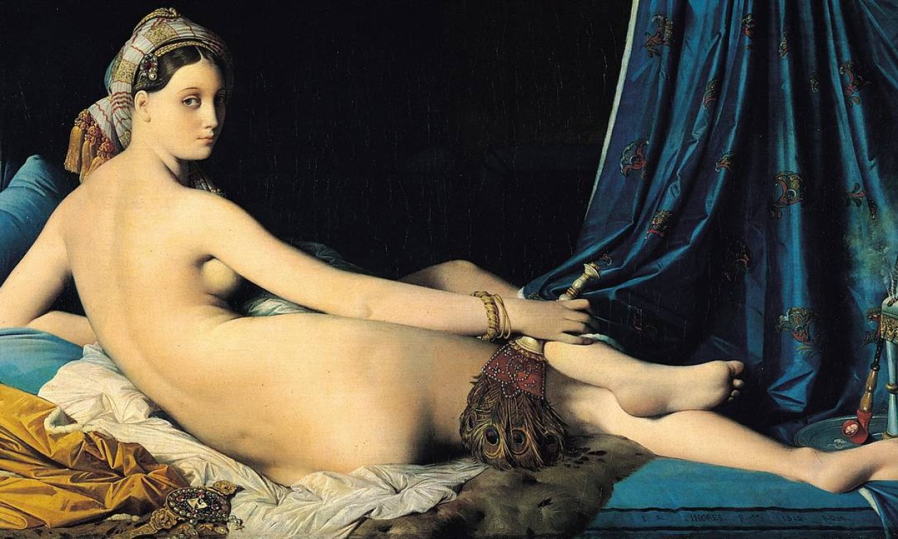 “A grande odalisca”, do francês Ingres (1780-1867), é um dos quadros no roteiro das "mais belas bundas" expostas no Museu do Louvre, em Paris Foto: Terceiro / Reprodução