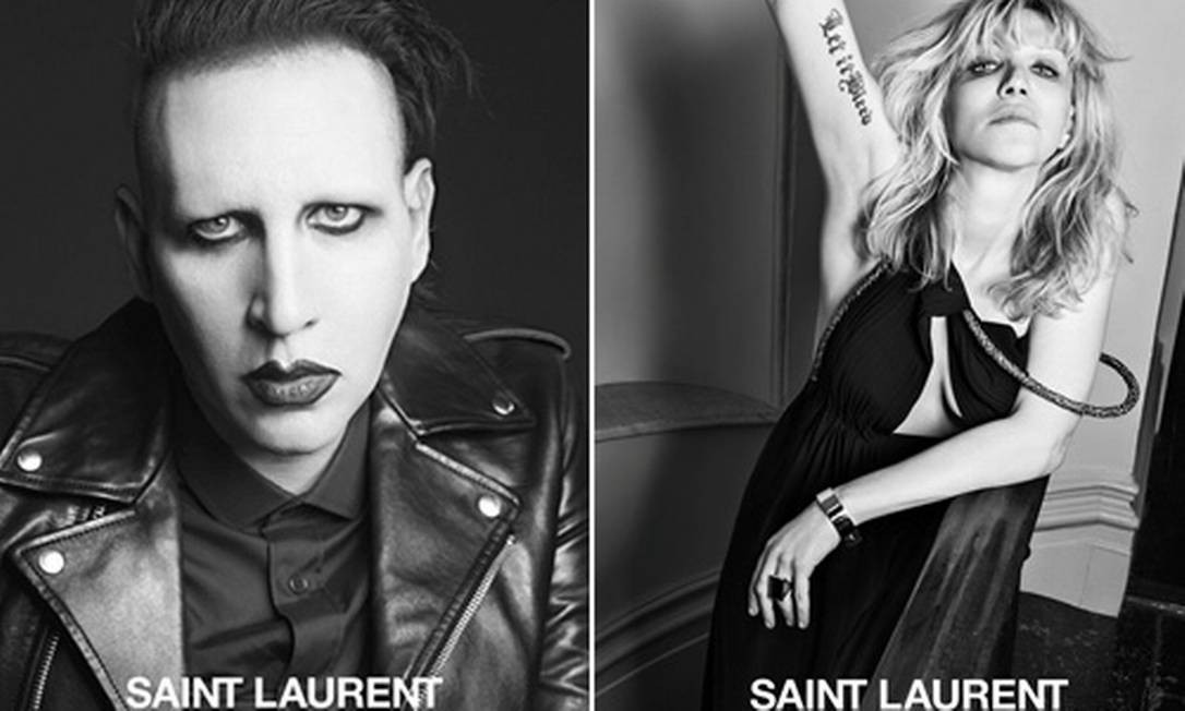 Marilyn Manson E Courtney Love São Os Novos Rostos Da Saint Laurent Paris Jornal O Globo