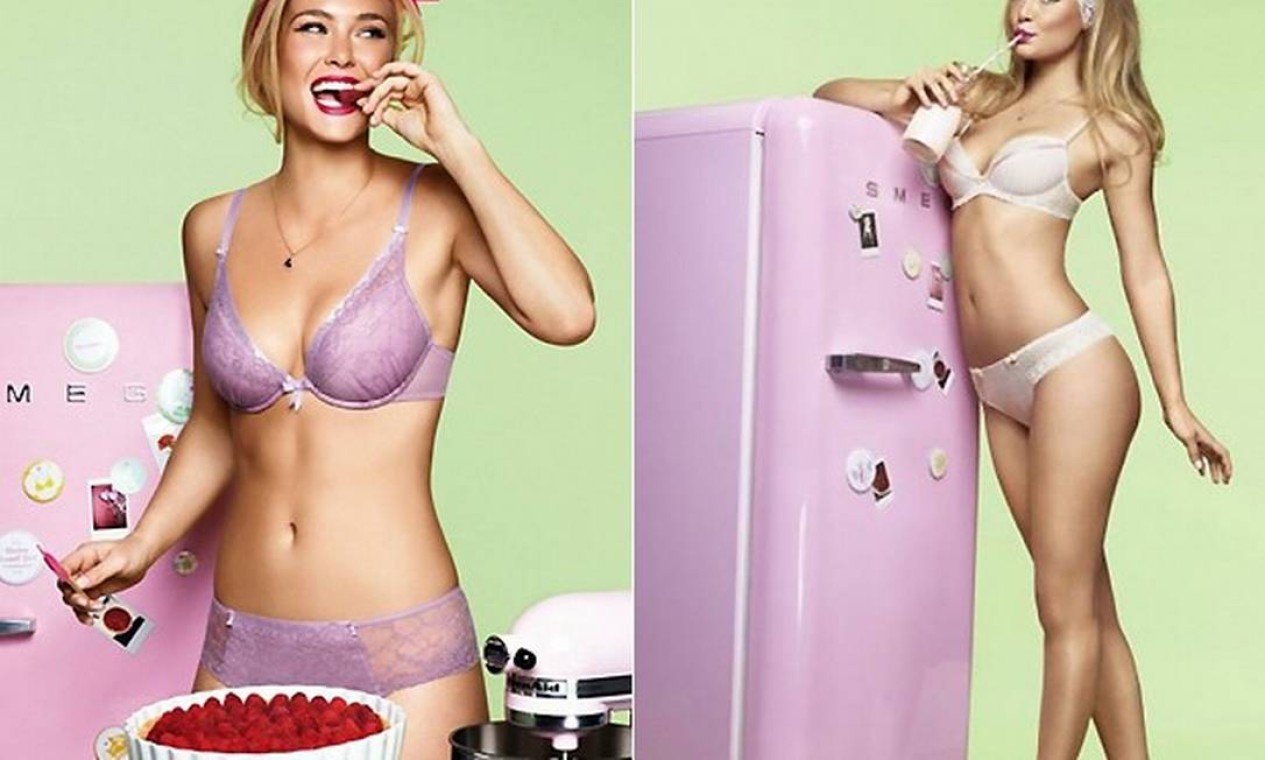 Bar Refaeli posa como dona de casa em campanha de lingerie foto