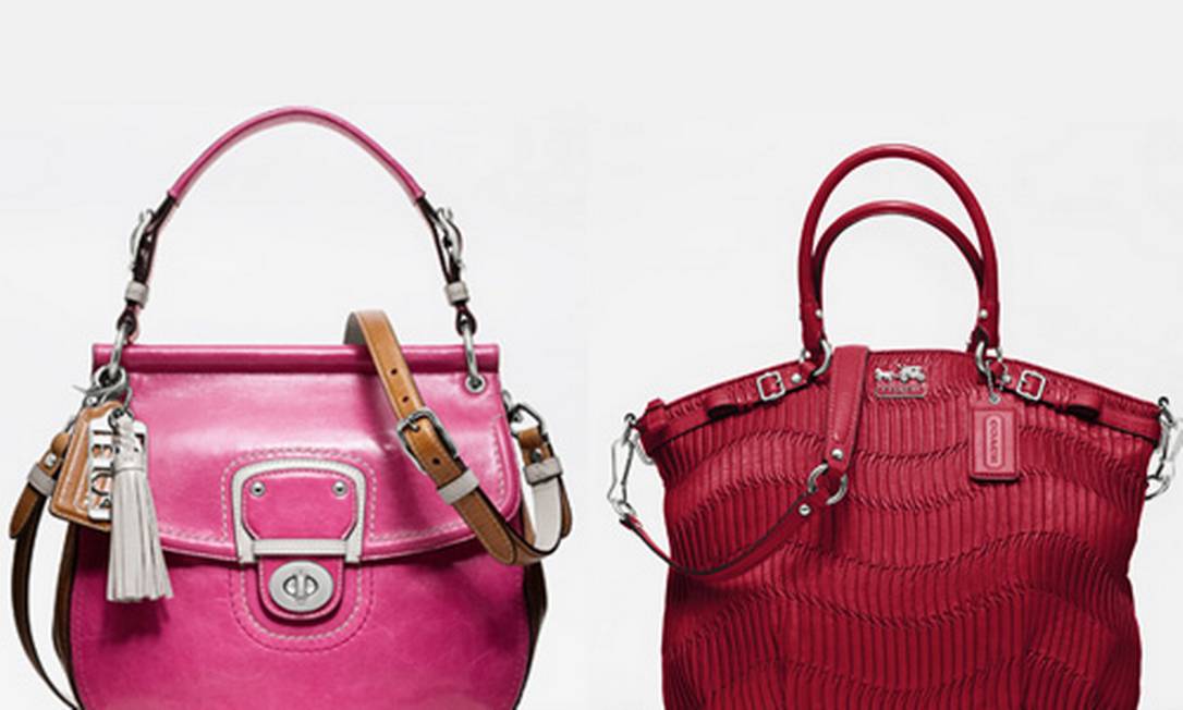 coach bolsa with purple strap