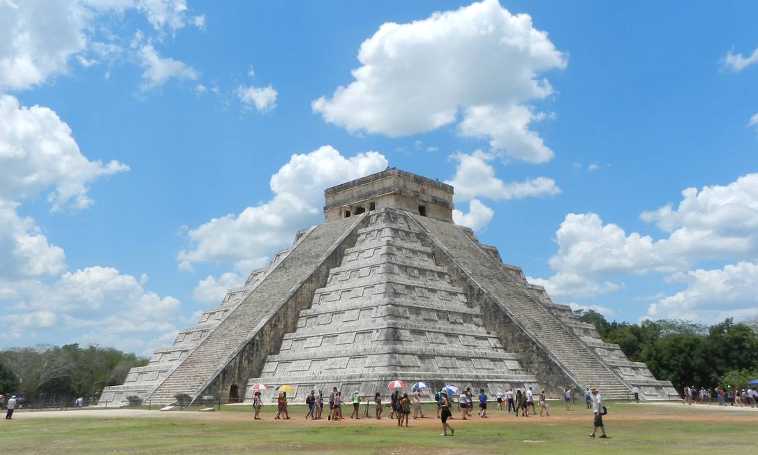 
A pirâmide de Kukulcán, em Chichén Itzá
Foto:
Felipe Tavares
/
Agência O Globo
