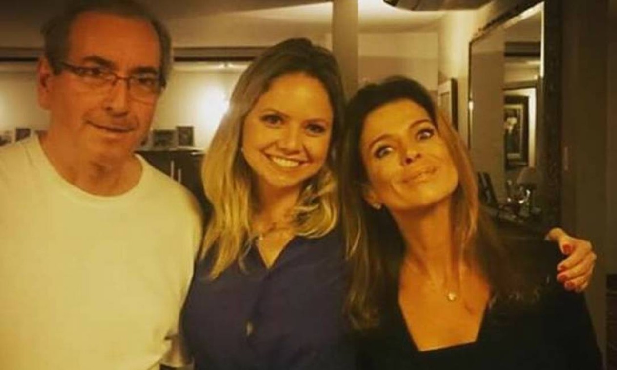 Cunha, a filha dele Danielle e Cláudia Cruz: os três estão sendo investigados após divulgação de contas secretas da família na Suíça Foto: Reprodução de internet