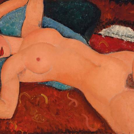 A obra 'Nu couché', de Modigliani, provocou escândalo quando foi exibido pela primeira vez em Paris Foto: Reprodução