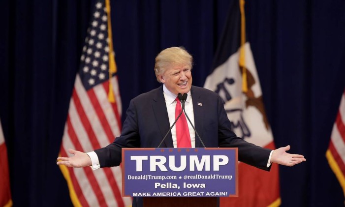 Candidato à presidência americana, Donald Trump faz discurso de campanha Foto: Joshua LOTT / AFP
