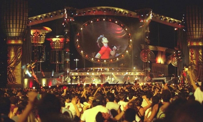 Show dos Rolling Stones em 1998 Foto: Arquivo O Globo
