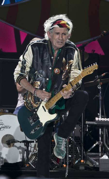 O lendário e divertido guitarrista Keith Richards cantou duas delas: 'You got the silver' e 'Before they make me run' Foto: Enric Martí / AP
