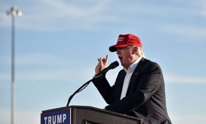 Donald Trump em Sacramento, na Califórnia Foto: JOSH EDELSON / AFP