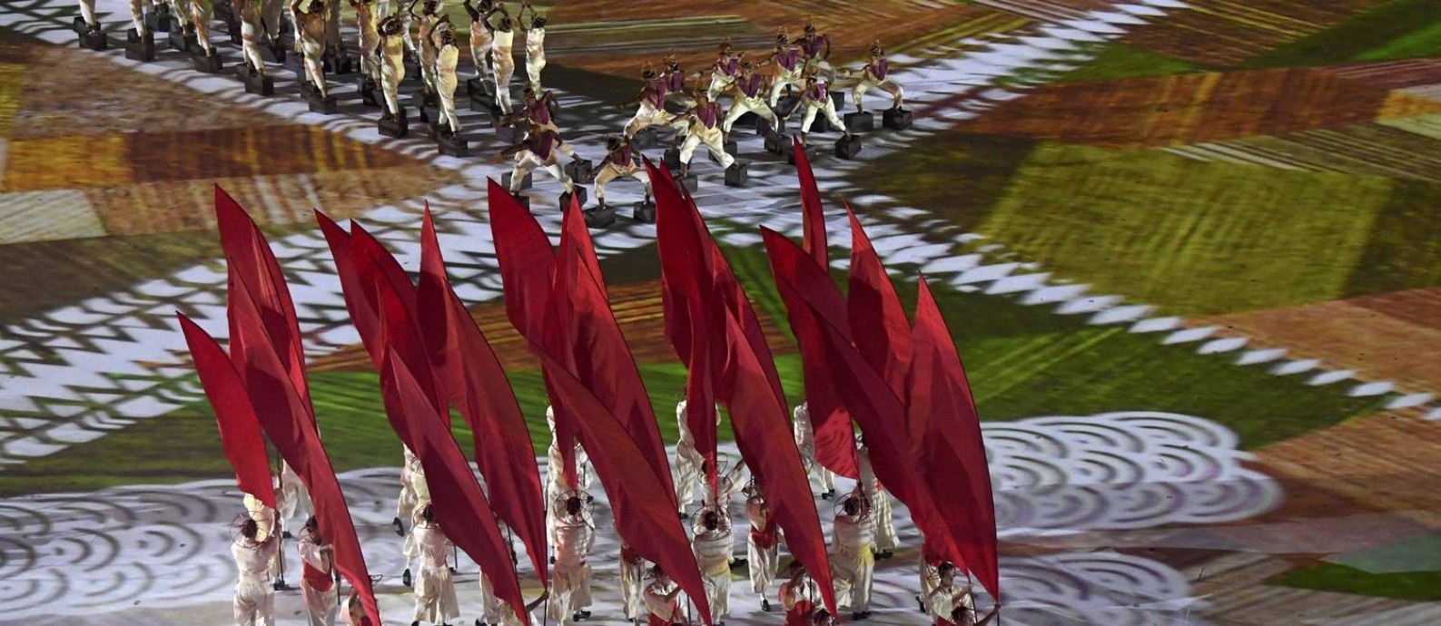 Cerimônia de abertura do Rio-2016 no Maracanã Foto: POOL / REUTERS