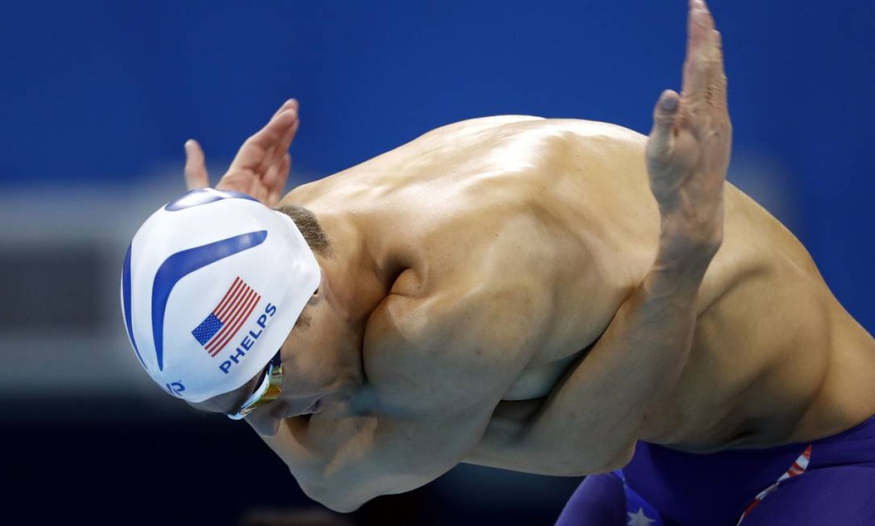 Phelps ainda disputa nos Jogos Rio-2016 as provas de 200m medley masculino Foto: ODD ANDERSEN / AFP