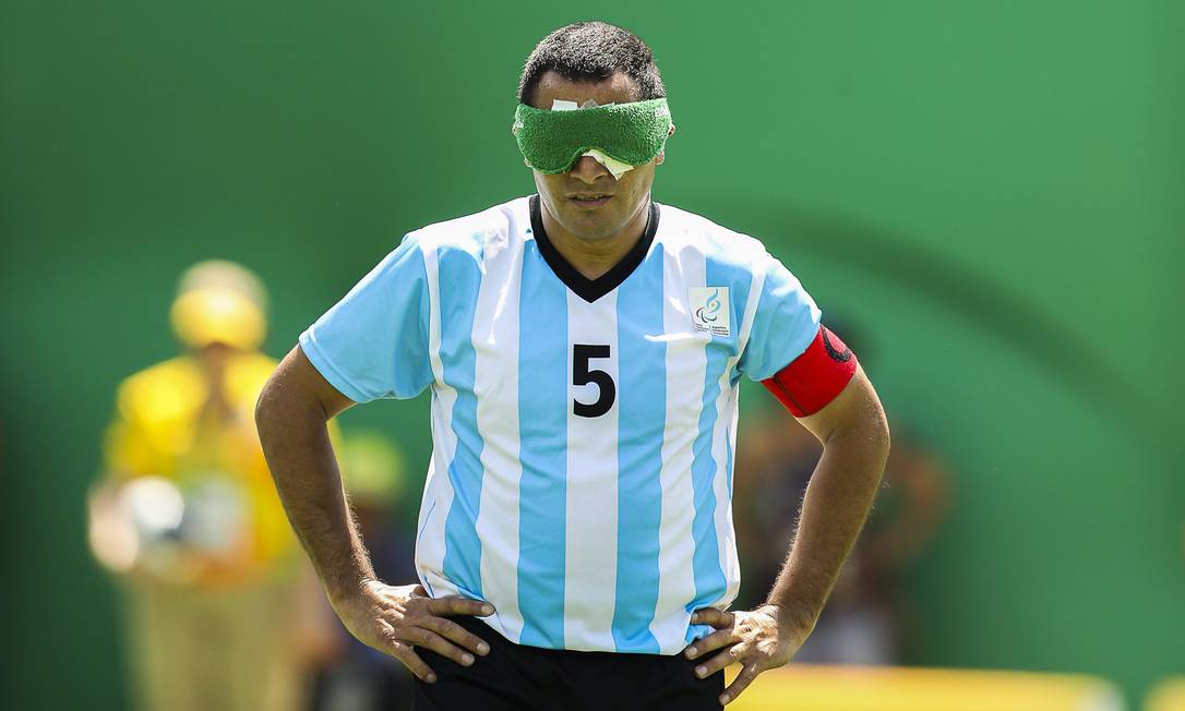 Silvio Velo, capitão da Argentina no Futebol de 5 Foto: Guilherme Leporace / Agência O Globo