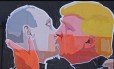 Meme mostra Trump e Putin se beijando