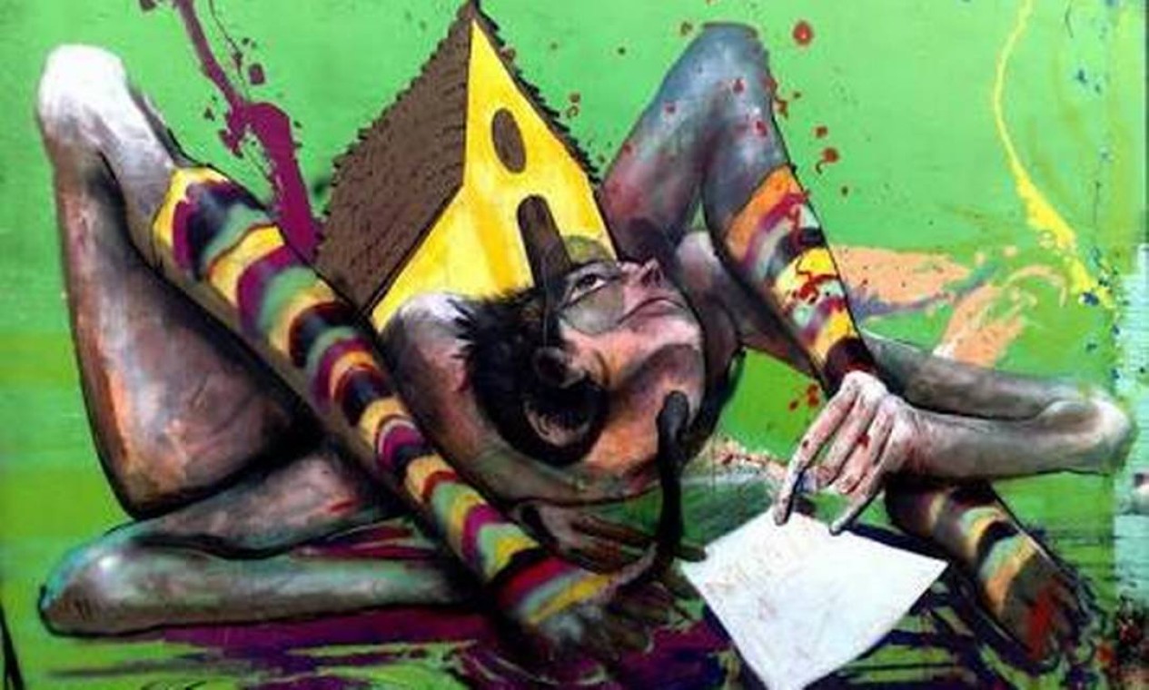 Mauro Neri - O grafiteiro paulista virou símbolo de resistência ao ser preso recentemente pela gestão de João Doria quando tentava restaurar um de seus trabalhos que tinha sido apagados Foto: Divulgação