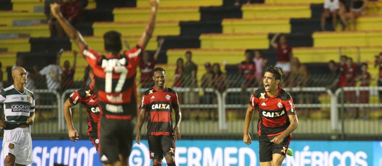 Lucas Paquetá comemora seu golaço na vitória do Flamengo sobre o Madureira Foto: Gilvan de Souza/Divulgação Flamengo