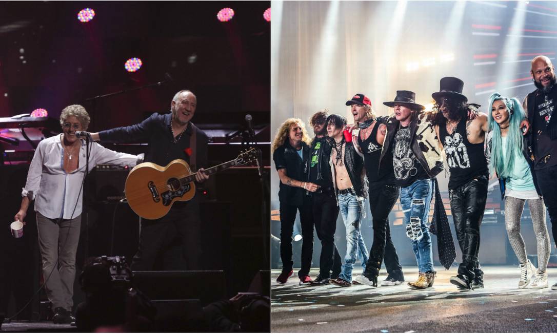 The Who e Guns N' Roses tocam no mesmo dia no Rock in Rio Foto: Divulgação
